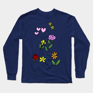 Hearts and Flowers Long Sleeve T-Shirt